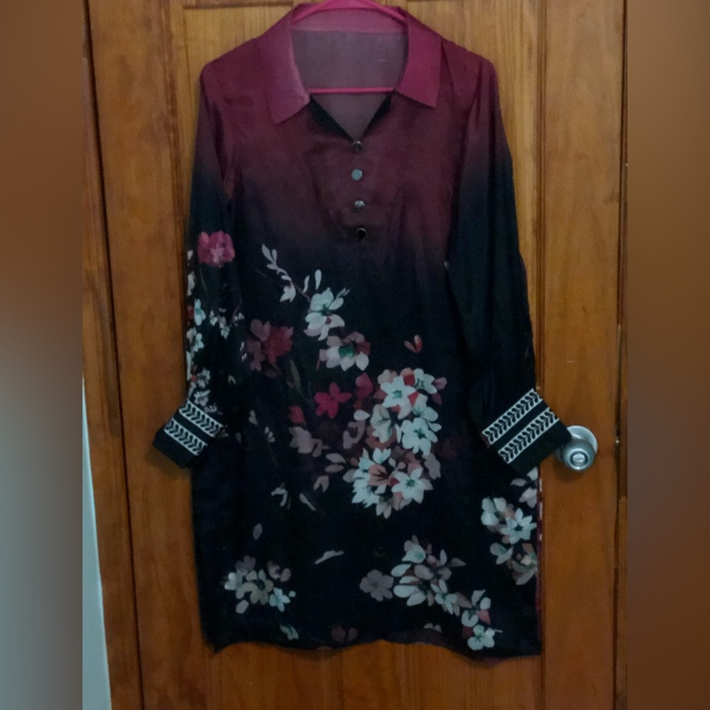 Pakistani/Indian Satin Silk Kurta - image 1